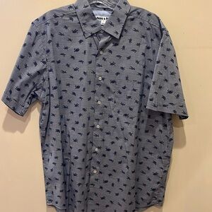 Large sea turtle button down shirt